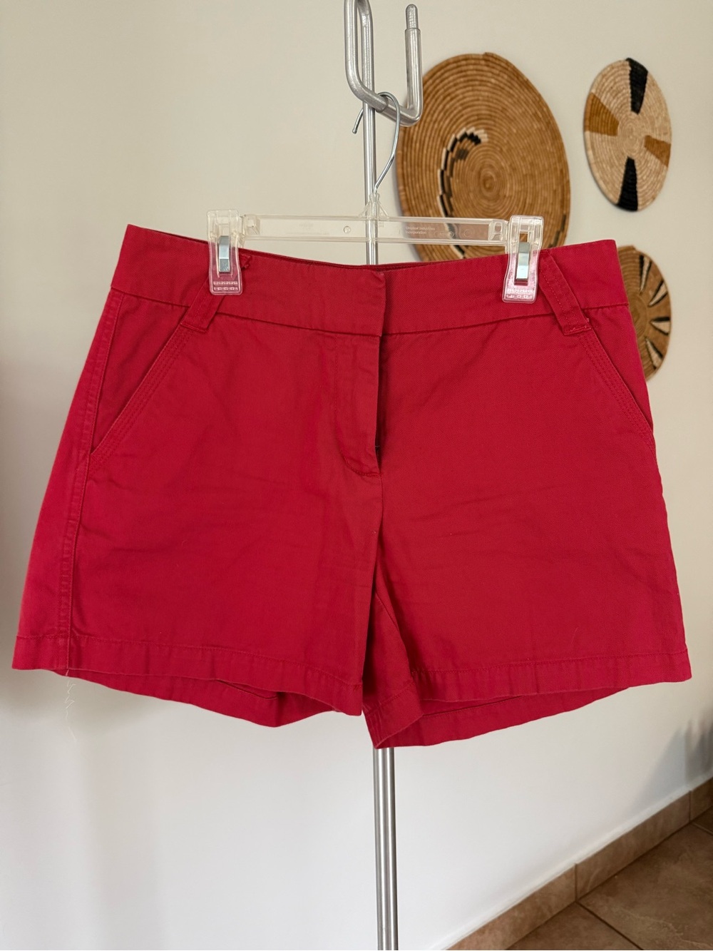 Casual Women's Red Bermuda Shorts